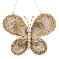 Varje muri flutur me rruaza jute & kashte 29x22cm