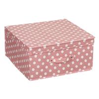 Kuti magazinimi me kapak ngjyre roze me pika 40x40x20cm
