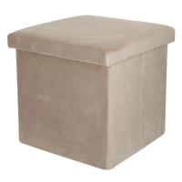 Kuti organizimi velvet, ngjyre bezhe, 38x38x38 cm