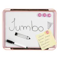 Tabela e bardhe magnetike ne kornize roze me magnet 28.3x21.5 cm