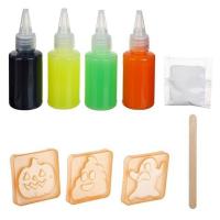 Set nderuese figurash per Halloween me uje dhe ngjyra - 9 cope