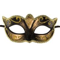 Maske e zeze per Halloween per femra, me detaje gold