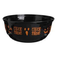 Tas plastik per Halloween, i zi me dizajne kunguj portokalli, "Trick or Treat" Ø30cm