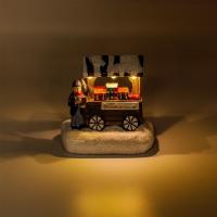 Raft librash me skenen e Krishtlindjeve me drite LED 9x5x9.5cm