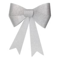 Fjongo dekorativ per Krishtlindje me xixa silver 38cm