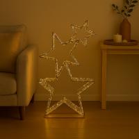 Yll i trefishte dekorativ metalik shampanje shirit & 350 LED