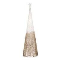 Bredh dekorues ngjyre e bardhe & champagne 43 cm