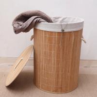 Kosh rrobash bamboo për rrobat e palara në formë rrethore
