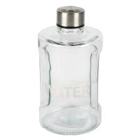 Shishe qelqi me kapak metalik për ujë 900 ml