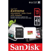 SANDISK EXTREME 16GB MICRO SD HC CARD CLASS 10