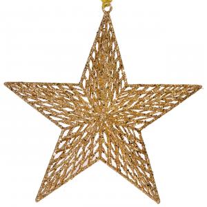 Yll Dekorativ Gold Me Xixa Per Pemen E Vitit Ri 28 Cm