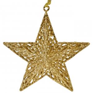 Yll Dekorativ Gold Me Xixa Per Pemen E Vitit Ri 18 Cm
