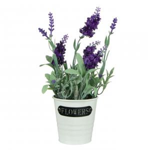 Lule Dekoruese Lavander Ne Vazo 9x20 Cm