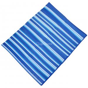 Shtroje Plazhi Blu Me Shirita Te Bardhe 180x150 CM