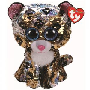 Plush Ty Beanie Boos Flippables Sterling Sequin Leopard 24cm