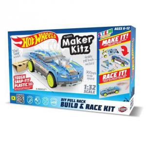 Vehicle Hot Wheels Maker Kitz DIY Pull Back Build & Race Kit 1:32