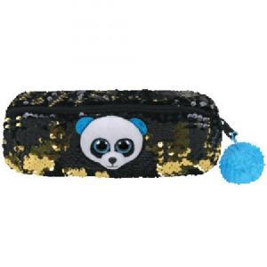 Plush Ty Fashion Sequins Pencil Bag Bamboo Panda 15cm