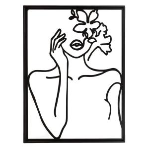 Kornize metalike me portret femre e zeze 44x2x58 