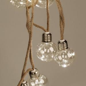 Litar dekorues me glob plastik dhe 50 drita LED