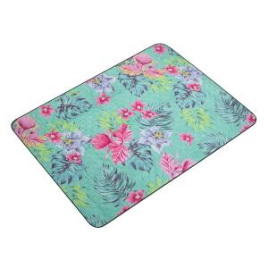 Mbulese per piknik blu me lule 200x140 cm