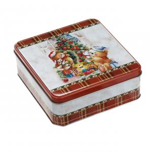 Kuti metalike per Krishtlindje 15.4x15.4x6cm