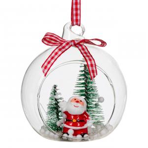Topa dekorues transparent me peme dhe babagjysh 8cm