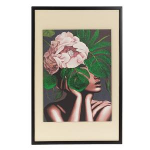 Pikture vaji Figure femre me lule 40x60cm