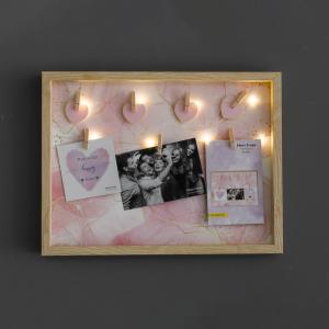 Dekoruese kornize roze per foto 8led 7pozicione 32x41.5cm