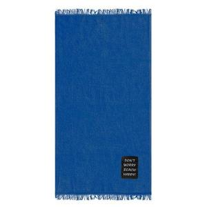 Peshqir pambuku blu, dizajn “Don&#39;t Worry” – 90x170 cm