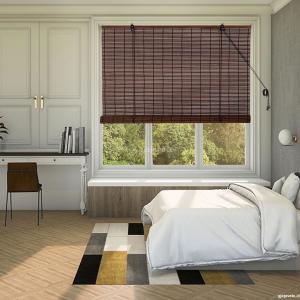 Grile per dritare bamboo kafe e errët 90x180cm