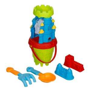 Set lodër kështjellë plazhi me 4 aksesorë 20x37.5 cm