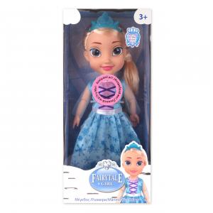 Kukull princeshë me fustan blu me tinguj dhe dritë 35 cm