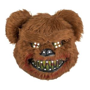 Maske Halloweeni me fytyre ariu i frikshem me gjak ne dhembe