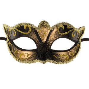 Maske e zeze per Halloween per femra, me detaje gold