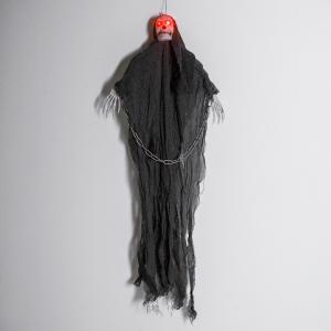Skelet Halloweeni me drite garze te zeze dhe tingull te frikshem 110cm