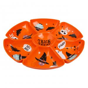 Pjate plastike me figura portokalli per Halloween