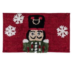 Tapet tualeti per Krishtlindje, e kuqe me dizajn arrethyes 77x45cm