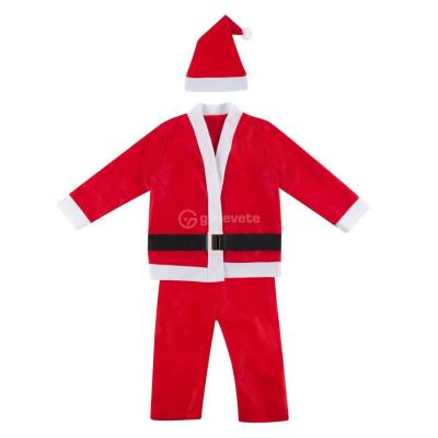 Kostum I Kuq Santa Calus Me Kapuç Per Djem 6-8 Vjeç