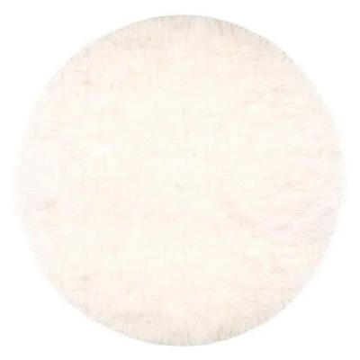 Tapet I Rrumbullaket Me Pelush I Bardhe 70 Cm