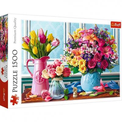 Puzzle me 1500 pjese, Flower in Vases