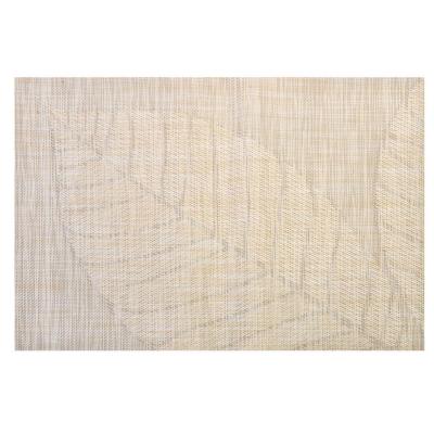 Runner Plastik Bezhe Me Gjethe 43x30 cm
