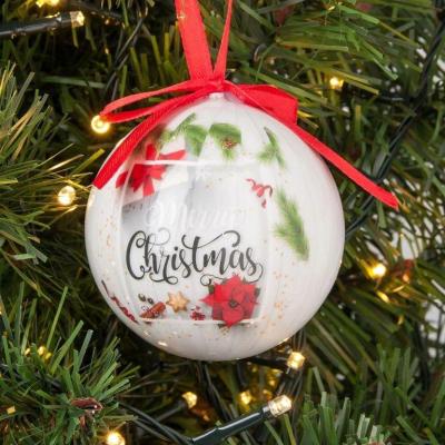 Top Dekorativ I Bardhe Dizajn Merry Christmas 7.5 Cm