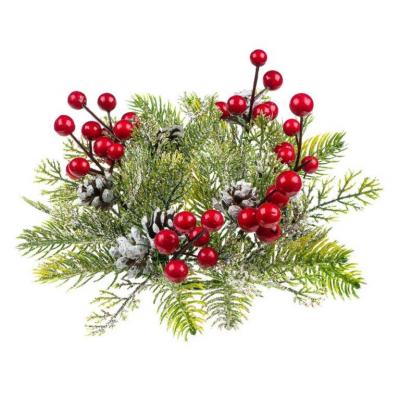 Kurore Qiriri Dekorative Me Boce Pishe & Kokrra Te Kuqe 24 Cm