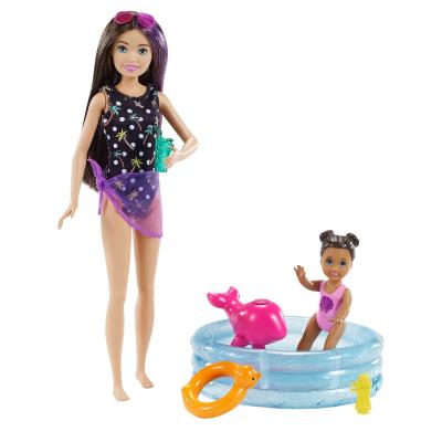 Doll Barbie Skipper Babysitter INC Pool & Toddler