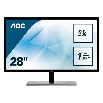 Monitor AOC 28 U2879VF , UHD 4K 3840 x 2160p , 1x DisplayPort , 1x HDMI , 1x DVI , 1x VG