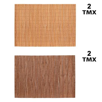 Runner bamboo set bezhe dhe kafe 2 cope 45x30 cm 