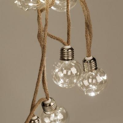 Litar dekorues me glob plastik dhe 50 drita LED