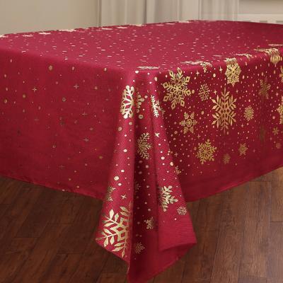 Mbulesa tavoline dekorative krishtlindjesh me floke bore gold 240x140cm