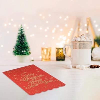Kartopeceta Merry Christmas ngjyre e kuqe
