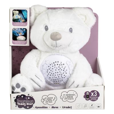 Projektor i bardhë Teddy Bear me zë dhe dritë